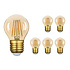 Set van 6 LED Filament lamp dimbaar - E27 G45 - 4W vervangt 40W - 2200K extra warm wit licht Set van 6 LED Filament lamp dimbaar - E27 G45 - 4W vervangt 40W - 2200K extra warm wit licht