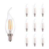 LCB Set van 10 LED Filament lamp dimbaar - E14 C35T - 4W 2700K LCB Set van 10 LED Filament lamp dimbaar - E14 C35T - 4W 2700K
