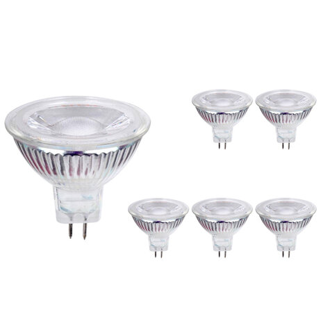 LCB Set van 6 LED Spot Dimbaar - GU5.3 MR16 - 3W - 2700K warm wit licht LCB Set van 6 LED Spot Dimbaar - GU5.3 MR16 - 3W - 2700K warm wit licht