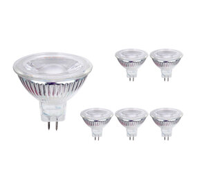 LCB Set van 6 LED Spot Dimbaar - GU5.3 MR16 - 6W - 3000K warm wit licht