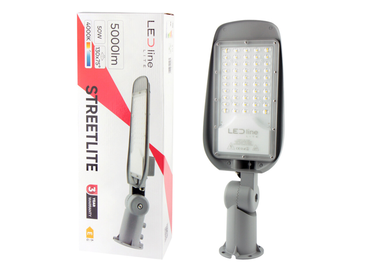 LED Line ACTIE! LED Straatlamp IP65 - 50W 5000 Lumen - 4000K - 3 jaar garantie