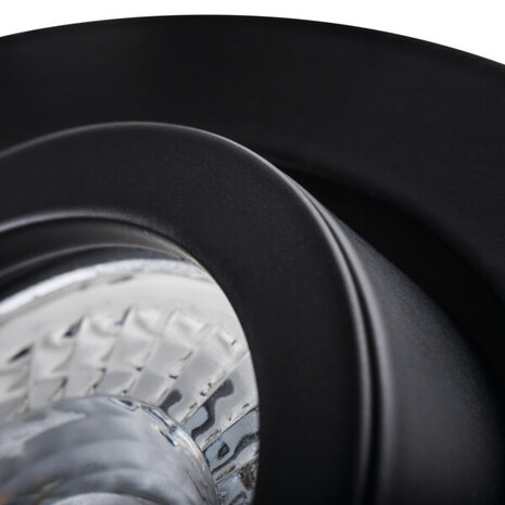 Kanlux LED Inbouwspot kantelbaar - Zaagmaat 70mm - Buitenmaat 82mm - Zwart Kanlux LED Inbouwspot kantelbaar - Zaagmaat 70mm - Buitenmaat 82mm - Zwart