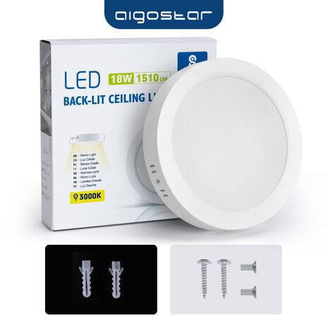 Modee UA LED Plafonnière Rond - 18W - 3000K