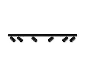 LCB OP=OP LED plafondspot mat zwart - 6 verstelbare spots - GU10 aansluiting LCB OP=OP LED plafondspot mat zwart - 6 verstelbare spots - GU10 aansluiting