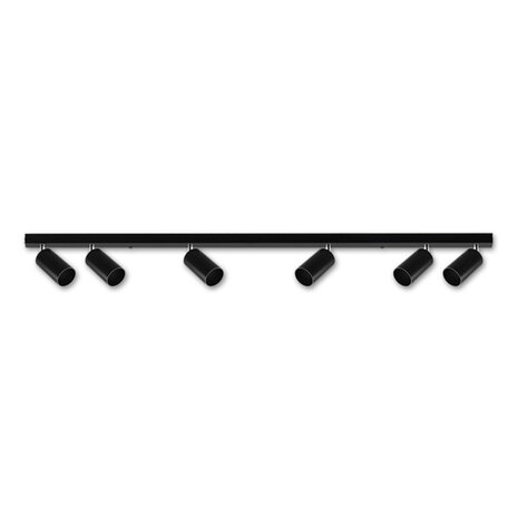 LCB LED plafondspot mat zwart - 6 verstelbare spots - GU10 aansluiting LCB LED plafondspot mat zwart - 6 verstelbare spots - GU10 aansluiting