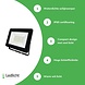 Braytron LED schijnwerper - 100W IP65 - 3000K warm wit licht Braytron LED schijnwerper - 100W IP65 - 3000K warm wit licht