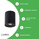 LED Line LED plafondspot - Tube rond - Zwart - met GU10 fitting - kantelbaar - excl. LED spot LED Line LED plafondspot - Tube rond - Zwart - met GU10 fitting - kantelbaar - excl. LED spot