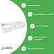 Modee Lighting Stekkerdoos 6-voudig - Wit - Lengte snoer optioneel Modee Lighting Stekkerdoos 6-voudig - Wit - Lengte snoer optioneel