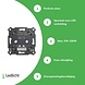 LCB LED Dimmer DUO inbouw - 2x 5-100W - Universeel Fase afsnijding LCB LED Dimmer DUO inbouw - 2x 5-100W - Universeel Fase afsnijding