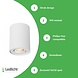 OP=OP LED plafondspot - Tube rond - Wit - met GU10 fitting - kantelbaar - excl. LED spot OP=OP LED plafondspot - Tube rond - Wit - met GU10 fitting - kantelbaar - excl. LED spot