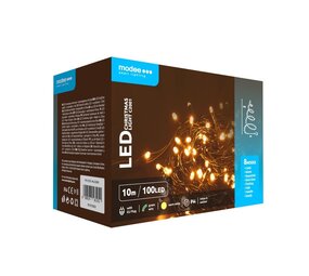 Modee Kerstverlichting lichtsnoer - 10 meter 100leds - 2550K warm wit licht - 220V Adapter Modee Kerstverlichting lichtsnoer - 10 meter 100leds - 2550K warm wit licht - 220V Adapter