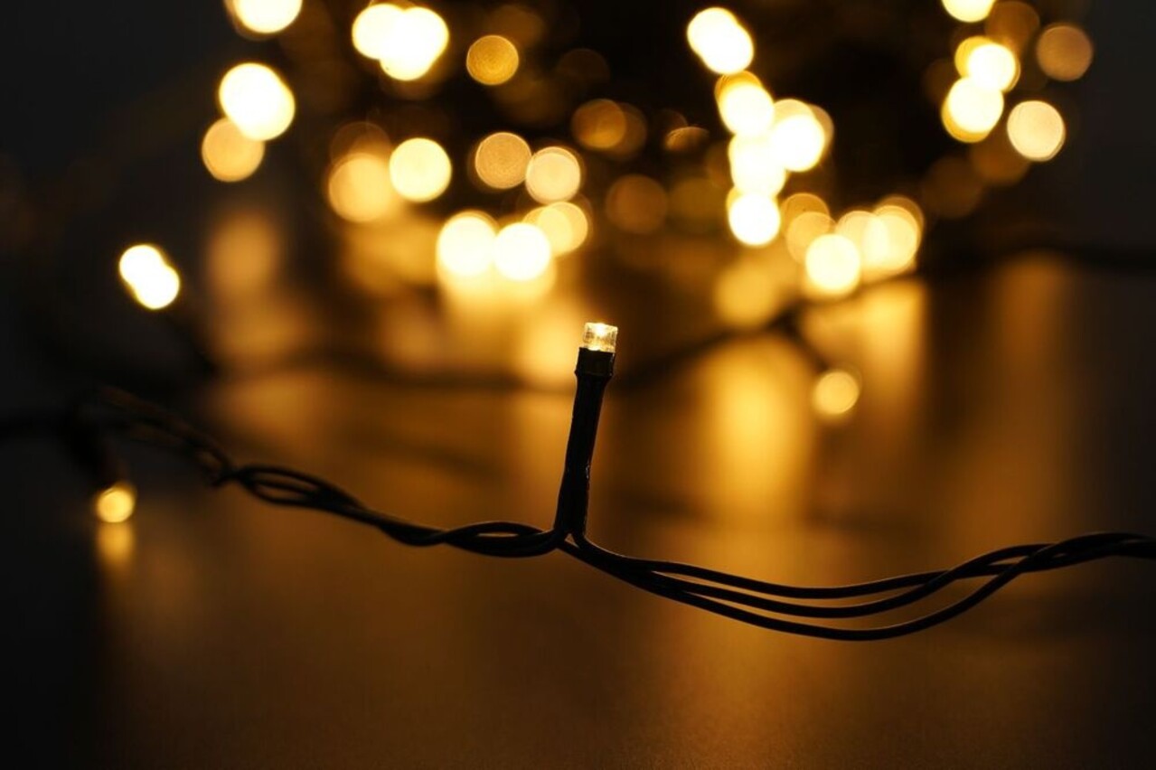 Modee OP=OP Kerstverlichting lichtsnoer - 10 meter 100LEDs - 2700K warm wit licht - 220V Adapter