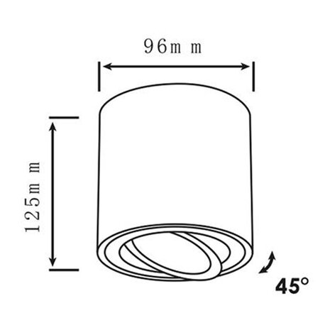 Spectrum OP=OP LED plafondspot - Tube rond - Wit - met GU10 fitting - kantelbaar - excl. LED spot Spectrum OP=OP LED plafondspot - Tube rond - Wit - met GU10 fitting - kantelbaar - excl. LED spot