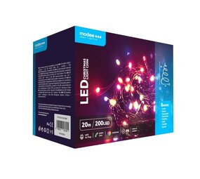 Modee Kerstverlichting lichtsnoer - 20 meter 200leds - Multikleur RGB - 220V Adapter Modee Kerstverlichting lichtsnoer - 20 meter 200leds - Multikleur RGB - 220V Adapter