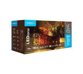 Modee Kerstverlichting lichtsnoer - 10 meter 100leds - 2700K warm wit licht - 220V Adapter Modee Kerstverlichting lichtsnoer - 10 meter 100leds - 2700K warm wit licht - 220V Adapter