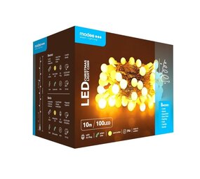 Modee Kerstverlichting lichtsnoer - 10 meter 100leds - 2550K warm wit licht - 220V Adapter Modee Kerstverlichting lichtsnoer - 10 meter 100leds - 2550K warm wit licht - 220V Adapter