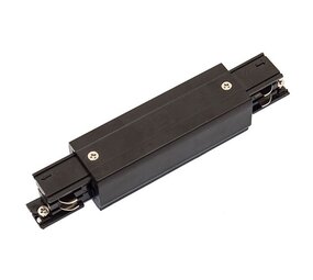 Spectrum 3-Fase Spanningsrail toebehoren | Middenvoeding Koppelstuk - Verbindingsstuk gevoegd - i- connector - Zwart