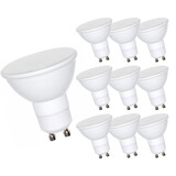 Modee Voordeelpak 10 stuks - LED spot GU10 - 6W vervangt 45W - 2700K warm wit licht Modee Voordeelpak 10 stuks - LED spot GU10 - 6W vervangt 45W - 2700K warm wit licht