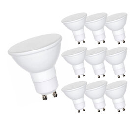 Modee Voordeelpak 10 stuks - LED spot GU10 - 6W vervangt 45W - 2700K warm wit licht Modee Voordeelpak 10 stuks - LED spot GU10 - 6W vervangt 45W - 2700K warm wit licht
