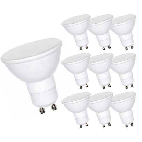 Modee Voordeelpak 10 stuks - LED spot GU10 - 6W vervangt 45W - 2700K warm wit licht Modee Voordeelpak 10 stuks - LED spot GU10 - 6W vervangt 45W - 2700K warm wit licht