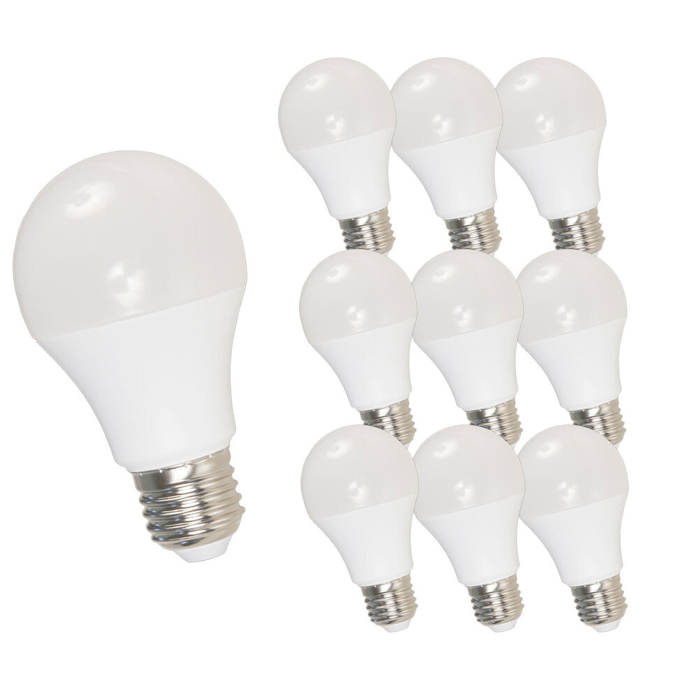 LCB Voordeelpak 10 stuks - LED lamp E27- A60 - 7W vervangt 70W - 3000K warm wit licht LCB Voordeelpak 10 stuks - LED lamp E27- A60 - 7W vervangt 70W - 3000K warm wit licht