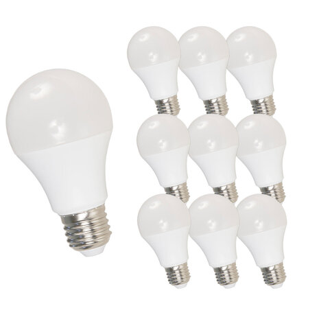 LCB Voordeelpak 10 stuks - LED lamp E27- A60 - 7W vervangt 70W - 3000K warm wit licht LCB Voordeelpak 10 stuks - LED lamp E27- A60 - 7W vervangt 70W - 3000K warm wit licht
