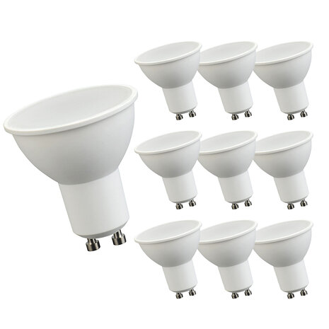 LCB Voordeelpak 10 stuks - LED spot GU10 - 6W vervangt 40W - 6000K daglicht wit LCB Voordeelpak 10 stuks - LED spot GU10 - 6W vervangt 40W - 6000K daglicht wit