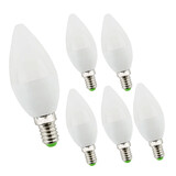 LCB Voordeelpak 6 stuks - LED lamp E14 - C37 6W vervangt 40-60W - 3000K warm wit licht