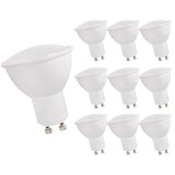 LCB Voordeelpak 10 stuks - LED spot GU10 - 6W vervangt 50W - 4000K helder wit licht LCB Voordeelpak 10 stuks - LED spot GU10 - 6W vervangt 50W - 4000K helder wit licht