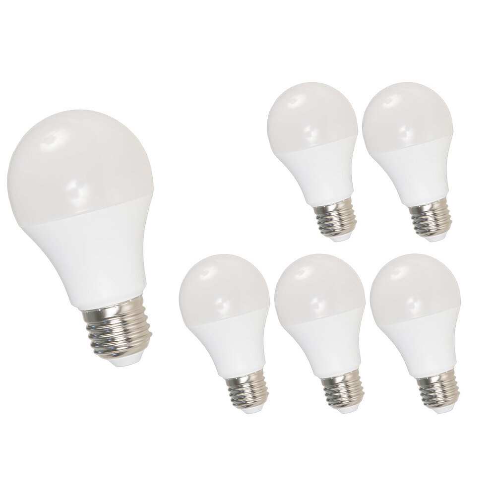 LCB Voordeelpak 6 stuks - LED lamp E27- A60 - 7W - 4000K helder wit licht