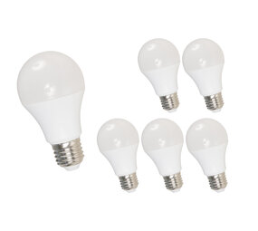 LCB Voordeelpak 6 stuks - LED lamp E27- A60 - 7W vervangt 70W - 4000K helder wit licht