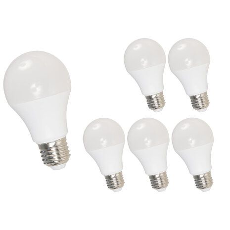 LCB Voordeelpak 6 stuks - LED lamp E27- A60 - 7W - 4000K helder wit licht