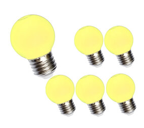 LCB Voordeelpak 6 stuks - LED lamp E27 - G45 1W Geel licht LCB Voordeelpak 6 stuks - LED lamp E27 - G45 1W Geel licht