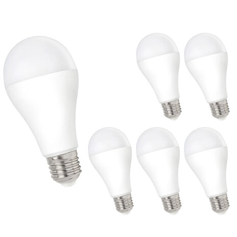 LCB Voordeelpak 6 stuks - LED lamp - E27 fitting - 10W vervangt 63W - 4000k helder wit licht LCB Voordeelpak 6 stuks - LED lamp - E27 fitting - 10W vervangt 63W - 4000k helder wit licht