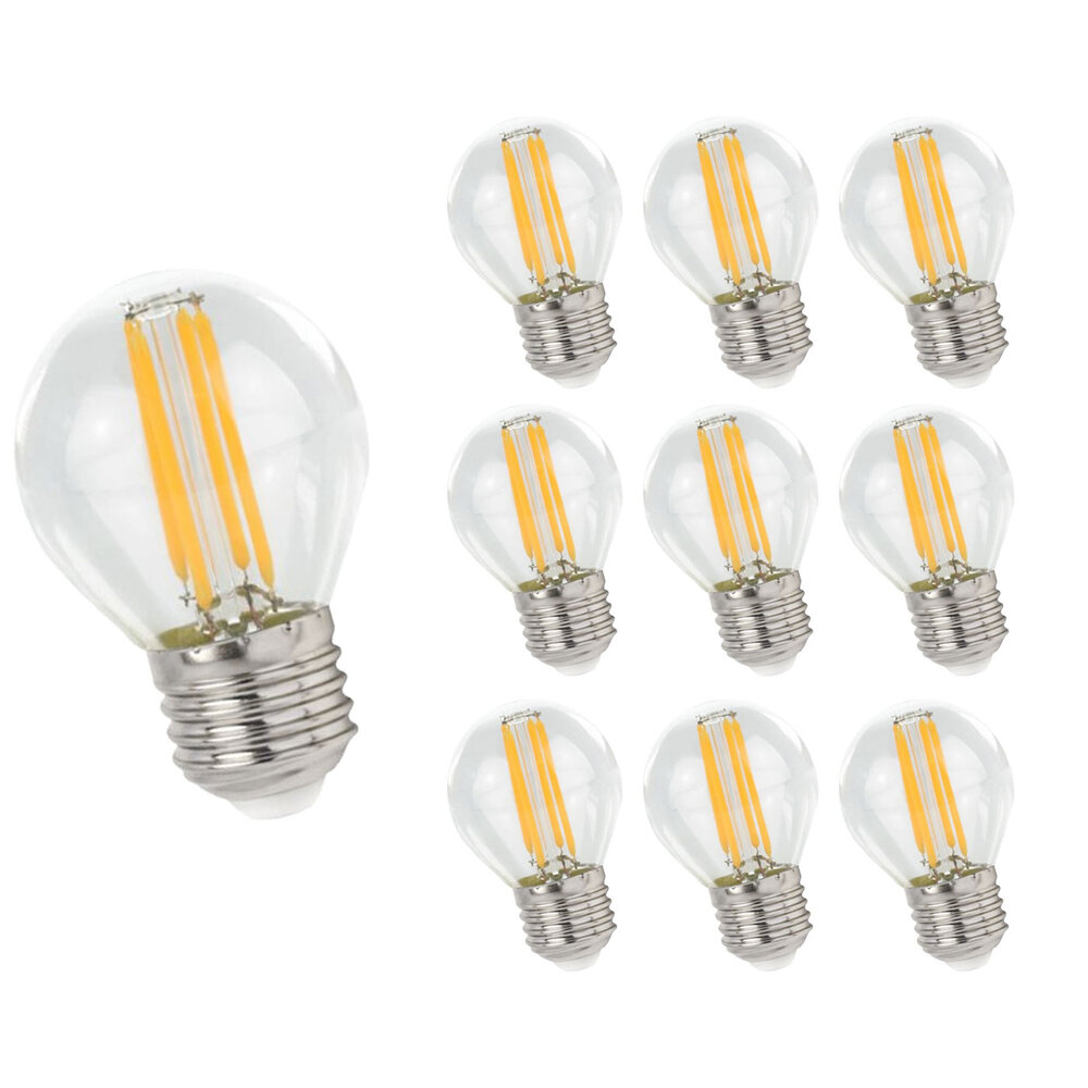 LCB Voordeelpak 10 stuks - LED Lamp G45 - E27 fitting - 4W Filament - 2700K warm wit licht LCB Voordeelpak 10 stuks - LED Lamp G45 - E27 fitting - 4W Filament - 2700K warm wit licht