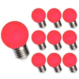 Spectrum Voordeelpak 10 stuks - LED lamp E27 - G45 1W Rood licht Spectrum Voordeelpak 10 stuks - LED lamp E27 - G45 1W Rood licht