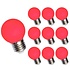 Voordeelpak 10 stuks - LED lamp E27 - G45 1W Rood licht