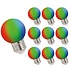 Voordeelpak 10 stuks - LED Lamp G45 - E27 fitting - 1W RGB Voordeelpak 10 stuks - LED Lamp G45 - E27 fitting - 1W RGB
