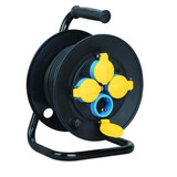 Technik Kabelhaspel 25m - 4-voudig H07RN-F IP44 16A - 3x1.5mm2 - Industriele kwaliteit