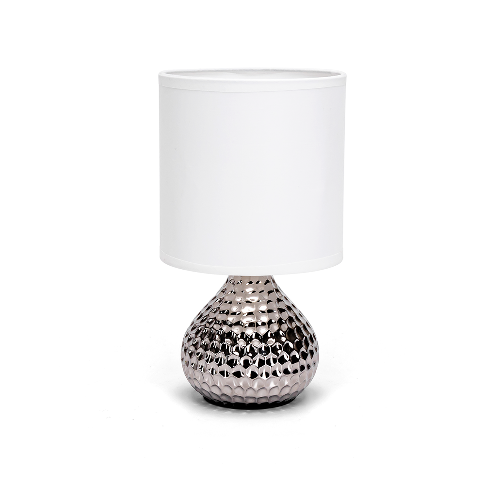 Aigostar Tafellamp Keramiek (Zonder Lichtbron) E14 - Zilver Aigostar Tafellamp Keramiek (Zonder Lichtbron) E14 - Zilver