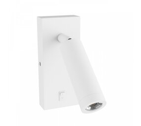 Spectrum LED Bedlamp met aan- uitschakelaar - 1xGU10 35mm- 38X95mm - Wit - Aluminium Spectrum LED Bedlamp met aan- uitschakelaar - 1xGU10 35mm- 38X95mm - Wit - Aluminium