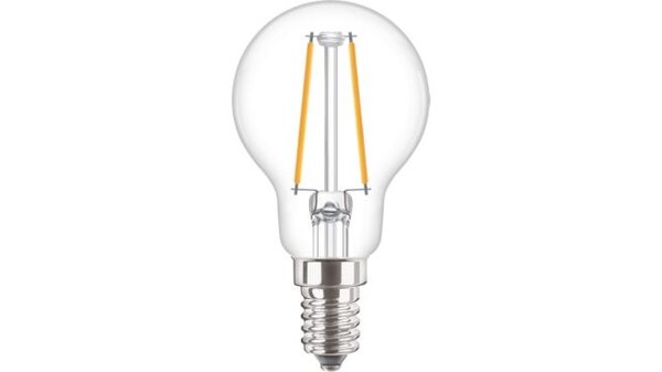 Philips officieel distributeur Corepro LEDluster E14 Filament Helderglas 2W 250lm - 827 Zeer Warm Wit - Vervangt 25W
