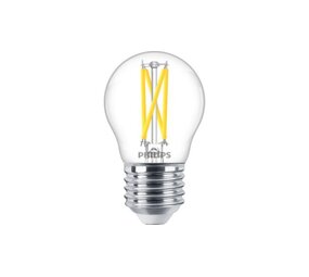 Philips officieel distributeur MASTER LED Lustre E27 Kogel Filament Helder 2.5W 340lm - 922-927 Dim To Warm | Beste Kleurweergave - Dimbaar - Vervangt 25W