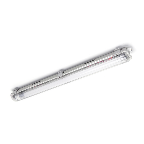 Spectrum 60cm LED armatuur IP65 + 1 LED TL buis 10W - 3000K 830 warm wit licht -  Compleet Spectrum 60cm LED armatuur IP65 + 1 LED TL buis 10W - 3000K 830 warm wit licht -  Compleet