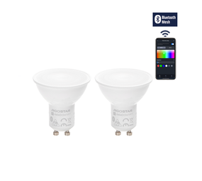 Aigostar LED Spot - Bluetooth Mesh - GU10 - 6,5W - Incl. afstandsbedieining - Set van 2 Aigostar LED Spot - Bluetooth Mesh - GU10 - 6,5W - Incl. afstandsbedieining - Set van 2