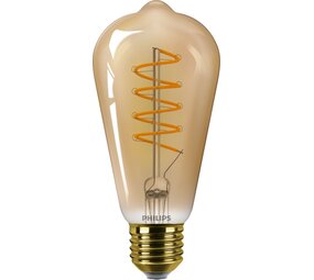Philips officieel distributeur MASTER Value LEDbulb E27 Edison Filament Goud 4W 250lm - 818 Zeer Warm Wit | Dimbaar - Vervangt 25W