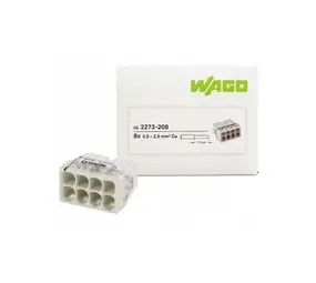 WAGO Lasklem 8 -voudig 0,5-2,5 mm² 2273-208 - 50 stuks WAGO Lasklem 8 -voudig 0,5-2,5 mm² 2273-208 - 50 stuks