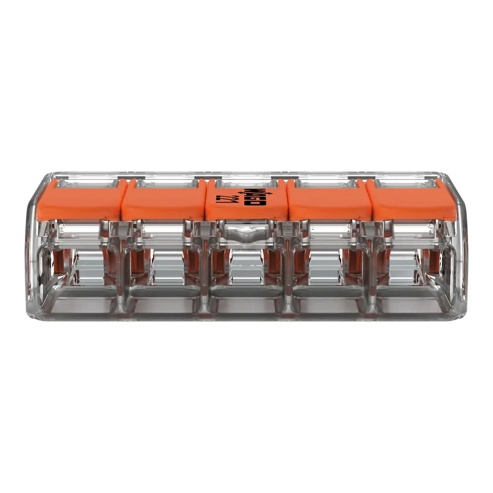 WAGO Verbindingsklem 5-voudig 4mm² 221-415 - 25 stuks WAGO Verbindingsklem 5-voudig 4mm² 221-415 - 25 stuks
