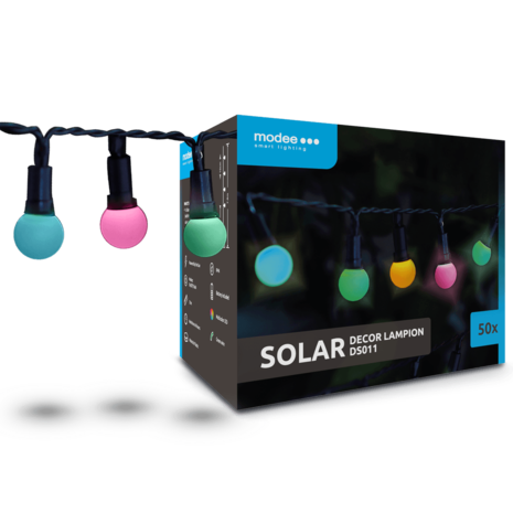 Modee LED Solar lichtslinger 4,7m - 2700K Warm wit - DS010 Modee LED Solar lichtslinger 4,7m - 2700K Warm wit - DS010