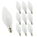 LCB Voordeelpak 10 stuks - LED lamp E14 - C37 6W vervangt 40-60W - 3000K warm wit licht